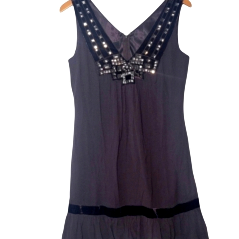 NEW! NINE WEST Hot 9 Silk Mini Dress w/ Embellished Neckline 6.